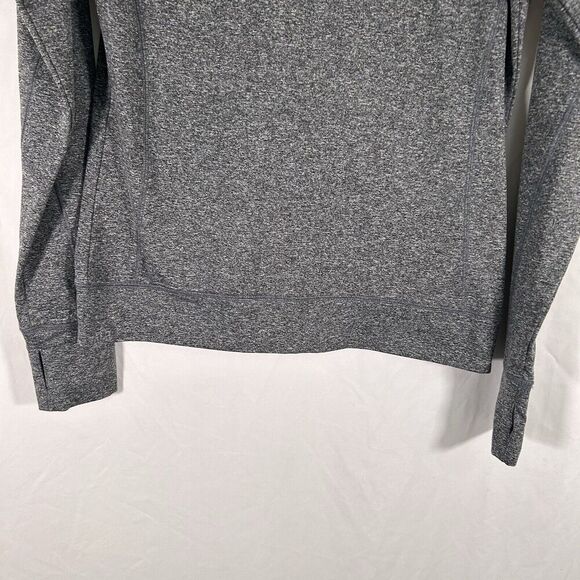 VS Pink Sweater Women's Medium Grey Heathered 1/4 Zip Pullover Mock Neck - Picture 3 of 8
